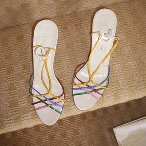 Vintage 70s Geoffrey Beene multicolored heels